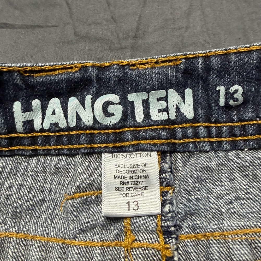 Hang Ten Blue Distressed Denim Mini Skirt with Stud Details - Picture 2 of 5